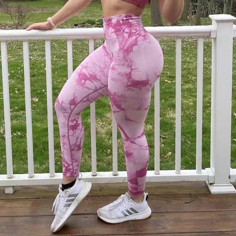 Women’s Tie-Dye Seamless Push-Up Leggings