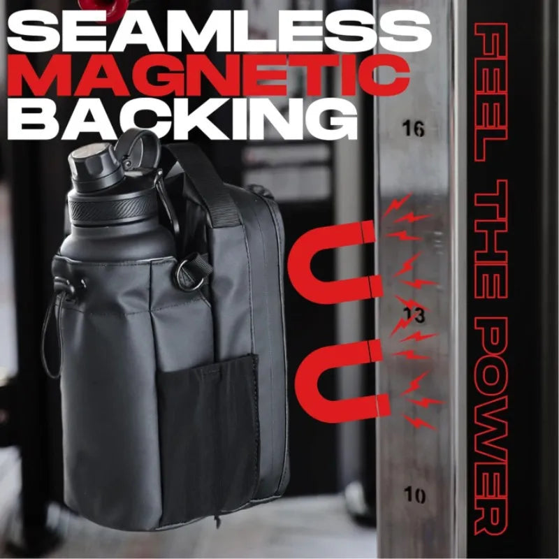 Magnetic Bottle Bag – Magnetische Fitness-Tasche für Trinkflasche & Essentials