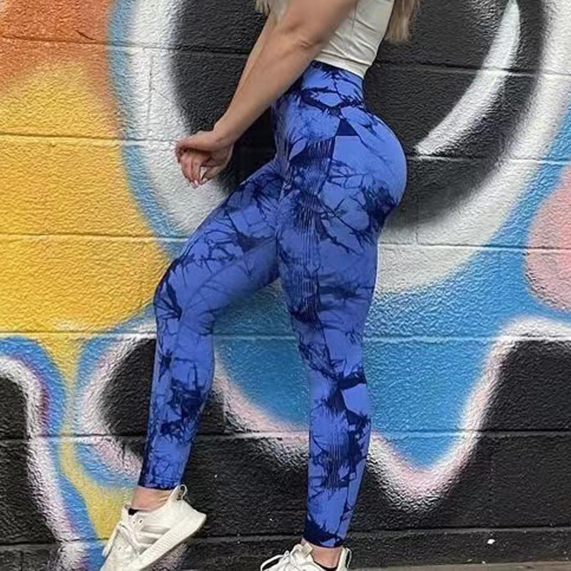 Women’s Tie-Dye Seamless Push-Up Leggings