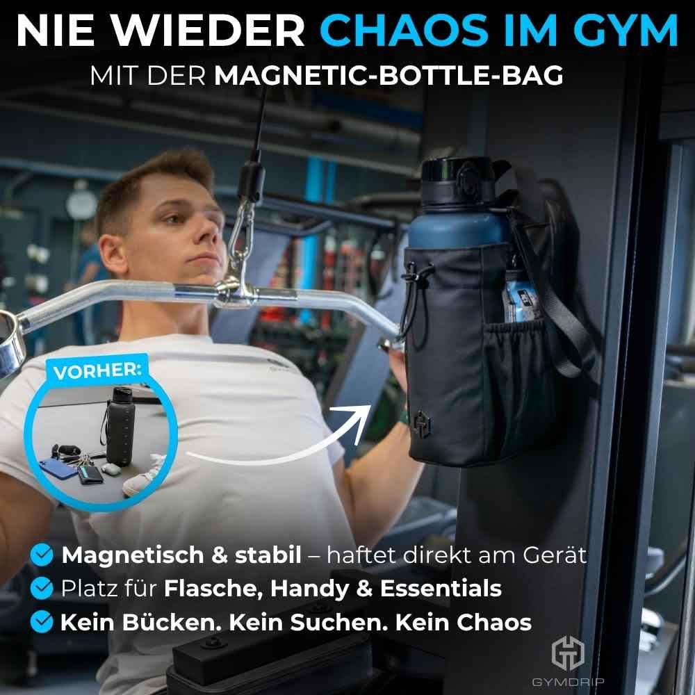 Magnetic Bottle Bag – Magnetische Fitness-Tasche für Trinkflasche & Essentials